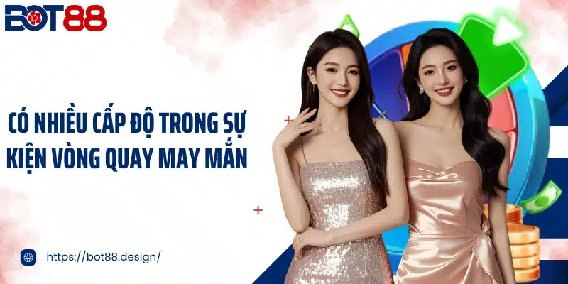 Có nhiều cấp độ trong sự kiện vòng quay may mắn